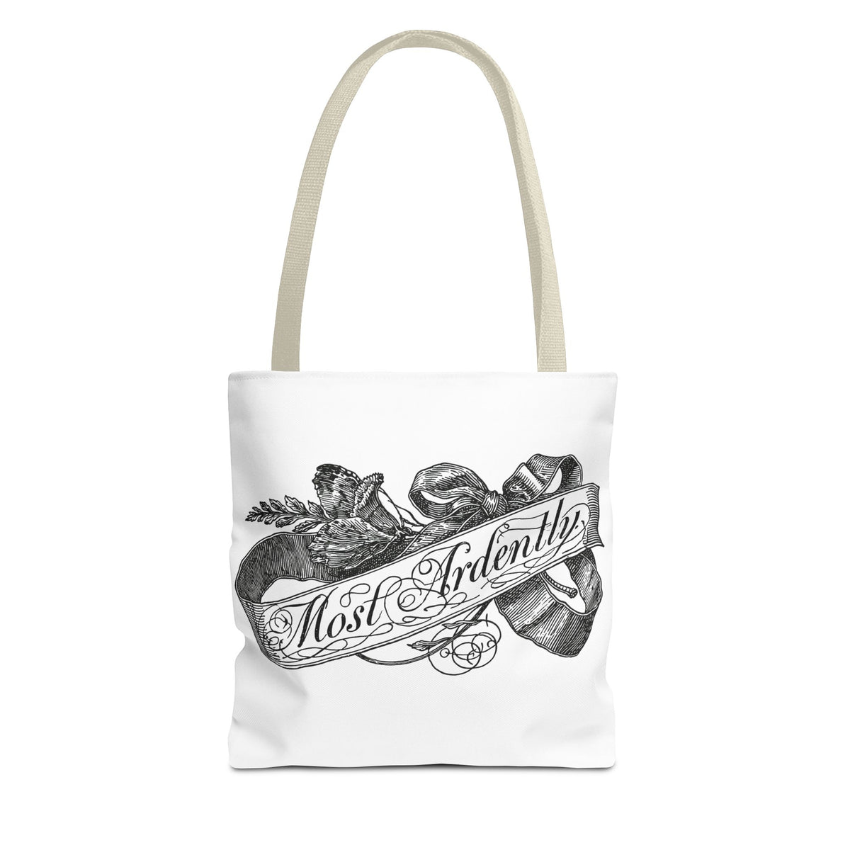 Regency Ribbon Banner Tote — Most Ardently