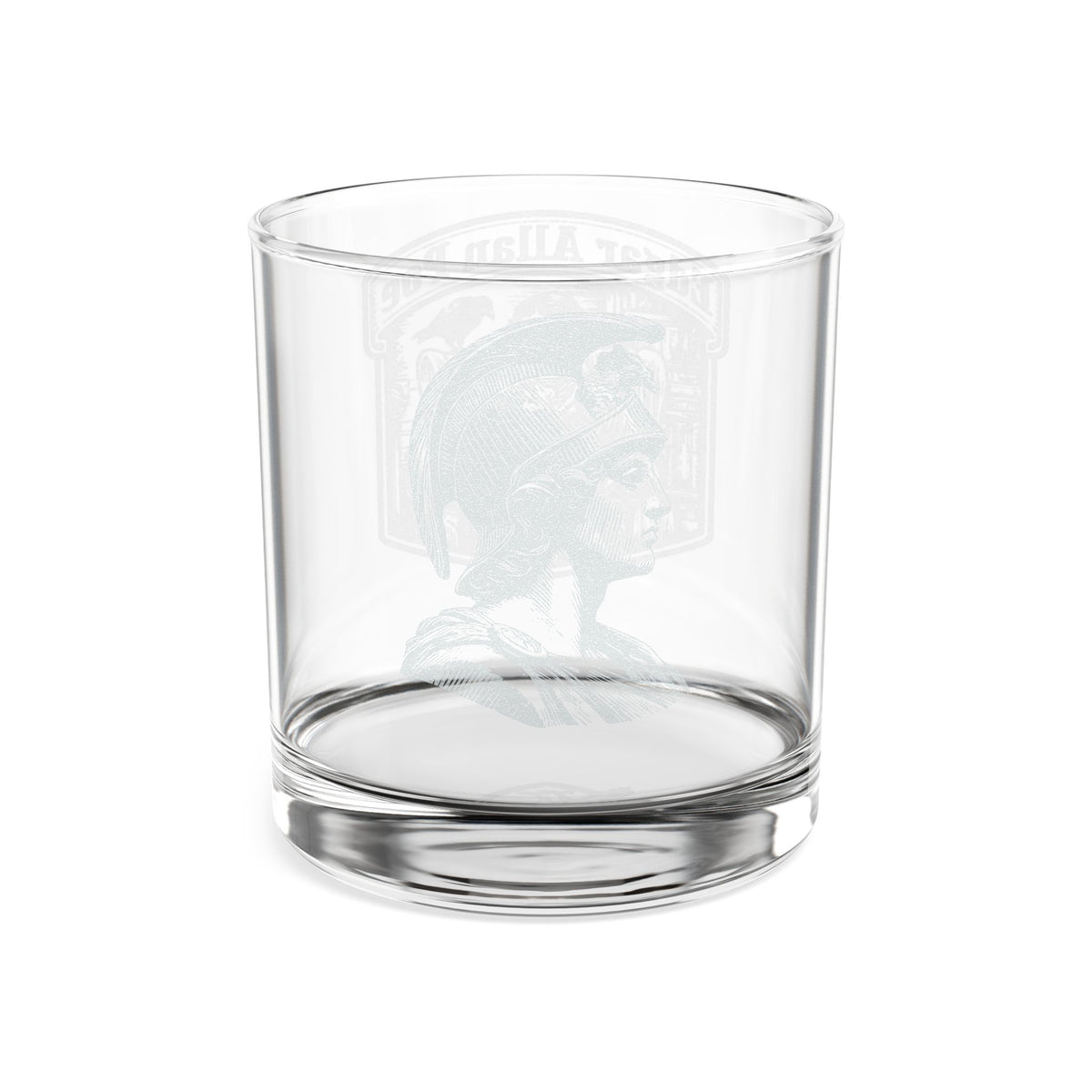 Edgar Allan Poe Engraved Whiskey Glass — 10.5 oz Literary Raven Rocks Glass