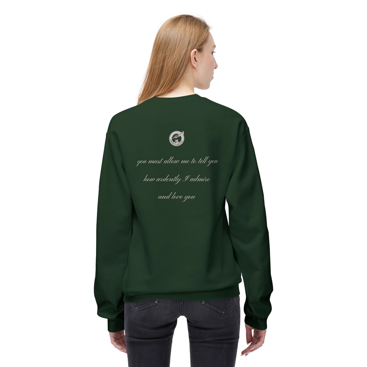 Sepia Toned Pride & Prejudice Crewneck Sweatshirt — Vintage Romance Literary Pullover