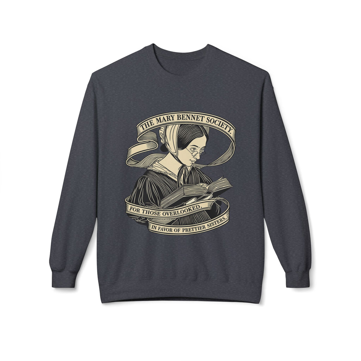The Mary Bennet Society Literary Crewneck Sweatshirt — Vintage Booklover Reading Crew