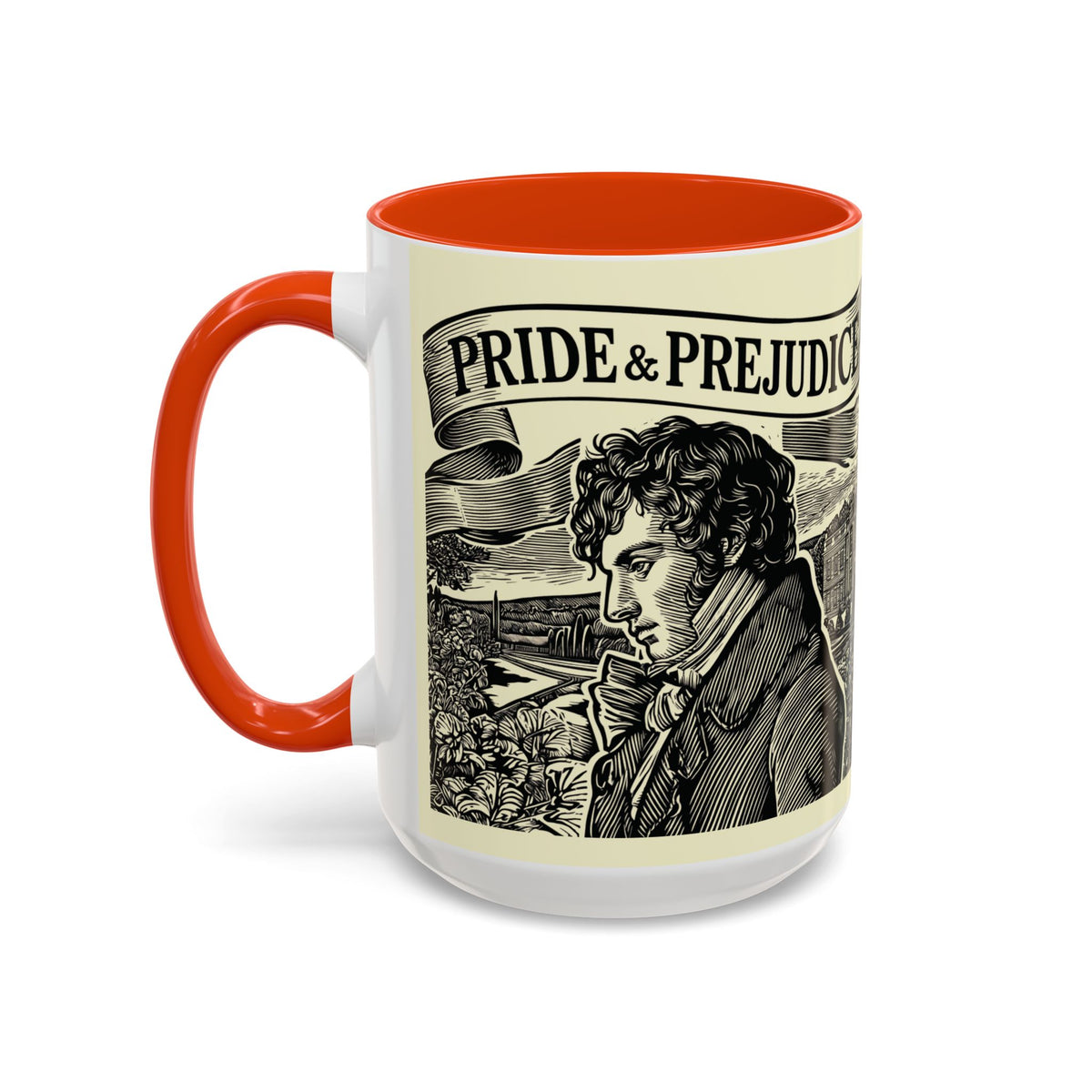 Pride and Prejudice Quote Mug — “Mr. Darcy at Pemberley” Vintage Jane Austen Coffee Cup (11oz/15oz)