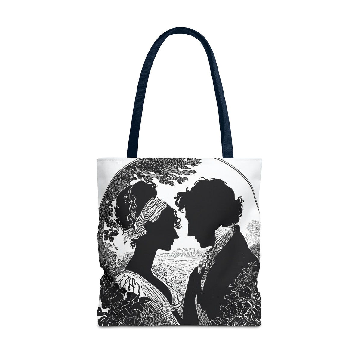 Silhouette Romance Tote Bag — Vintage Regency Couple