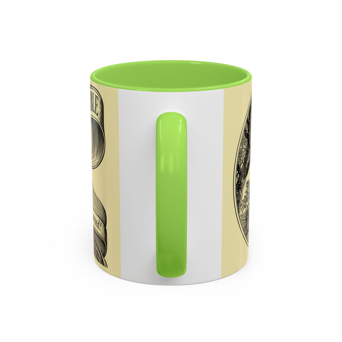 Vintage 'Barely Tolerable' Illustration Coffee Mug (11oz/15oz)