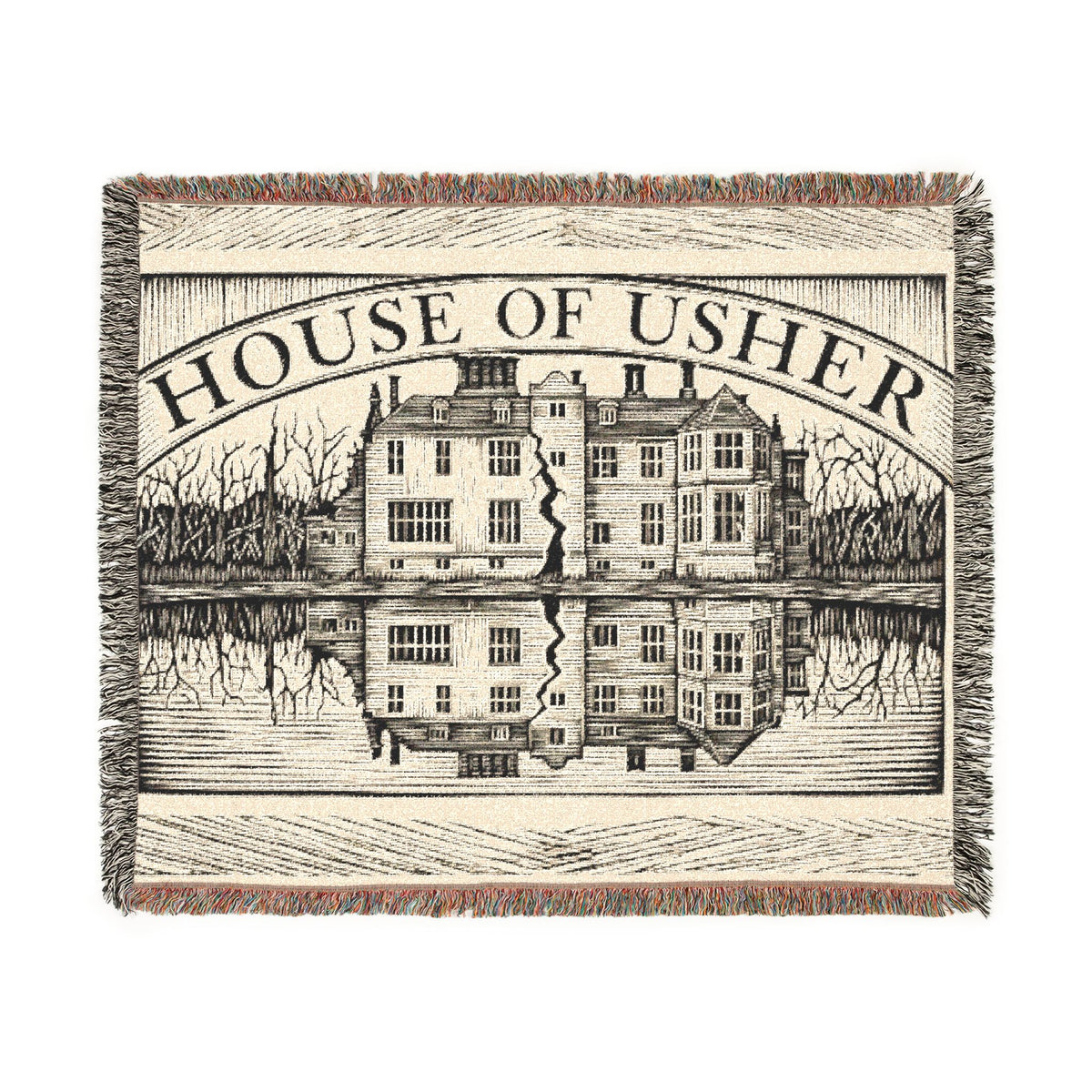 The House of Usher — Woven Blanket | Edgar Allan Poe Gothic Throw