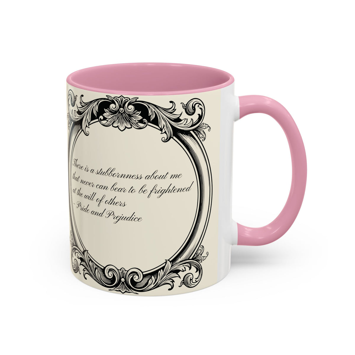 Quote from Pride & Prejudice Vintage Floral Mug — “Pride & Prejudice” Ceramic Book Lover Mug (11oz/15oz)