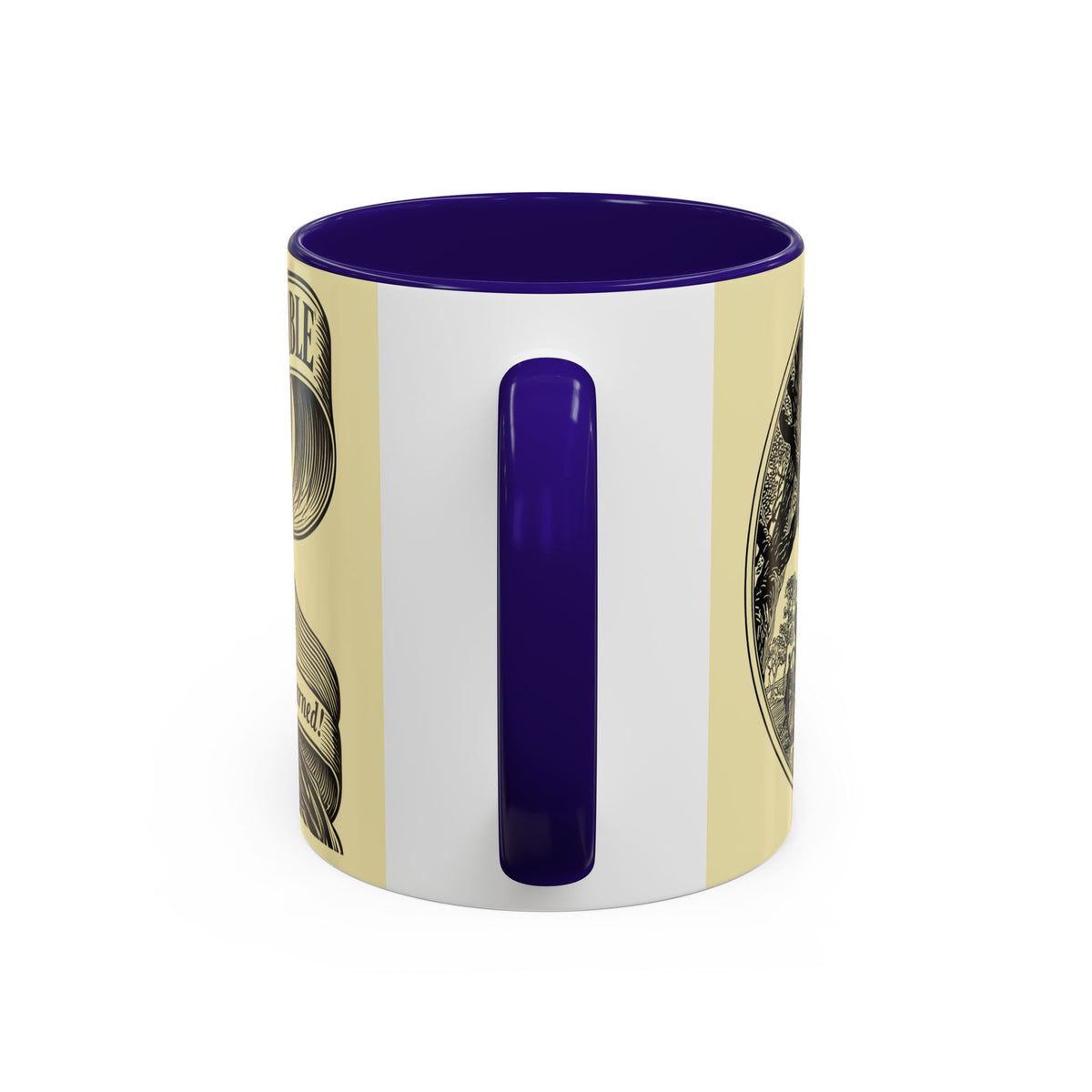 Vintage 'Barely Tolerable' Illustration Coffee Mug (11oz/15oz)