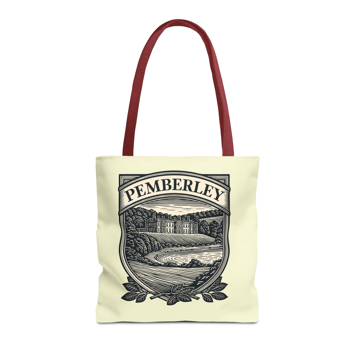 Pemberley Crest Tote Bag — Regency Manor Vintage Shield Canvas Tote