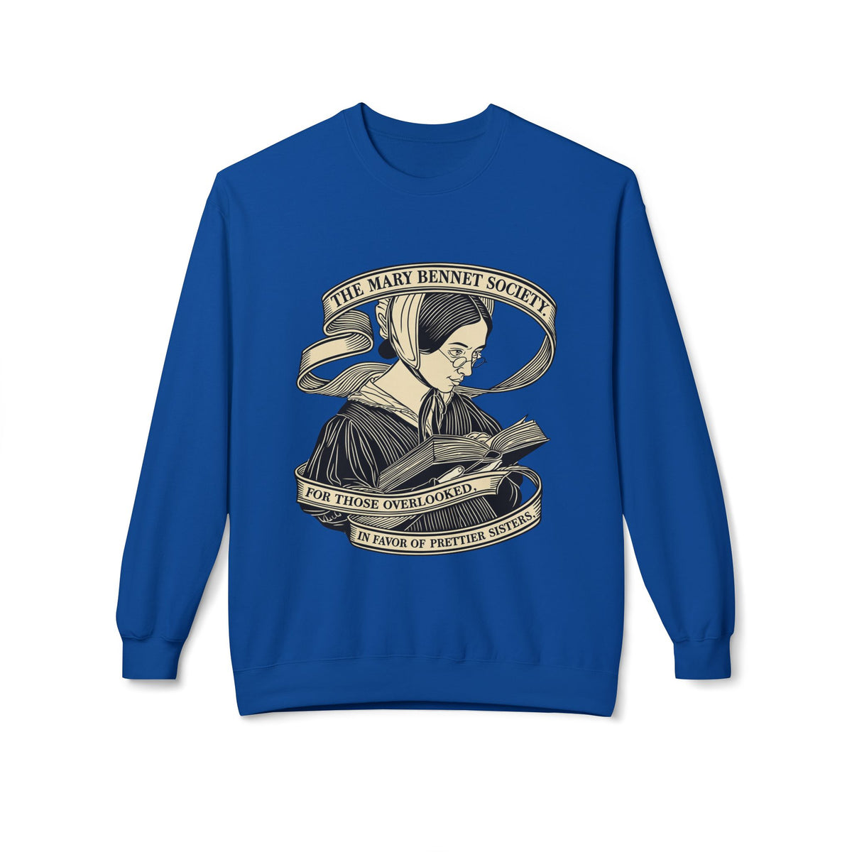 The Mary Bennet Society Literary Crewneck Sweatshirt — Vintage Booklover Reading Crew