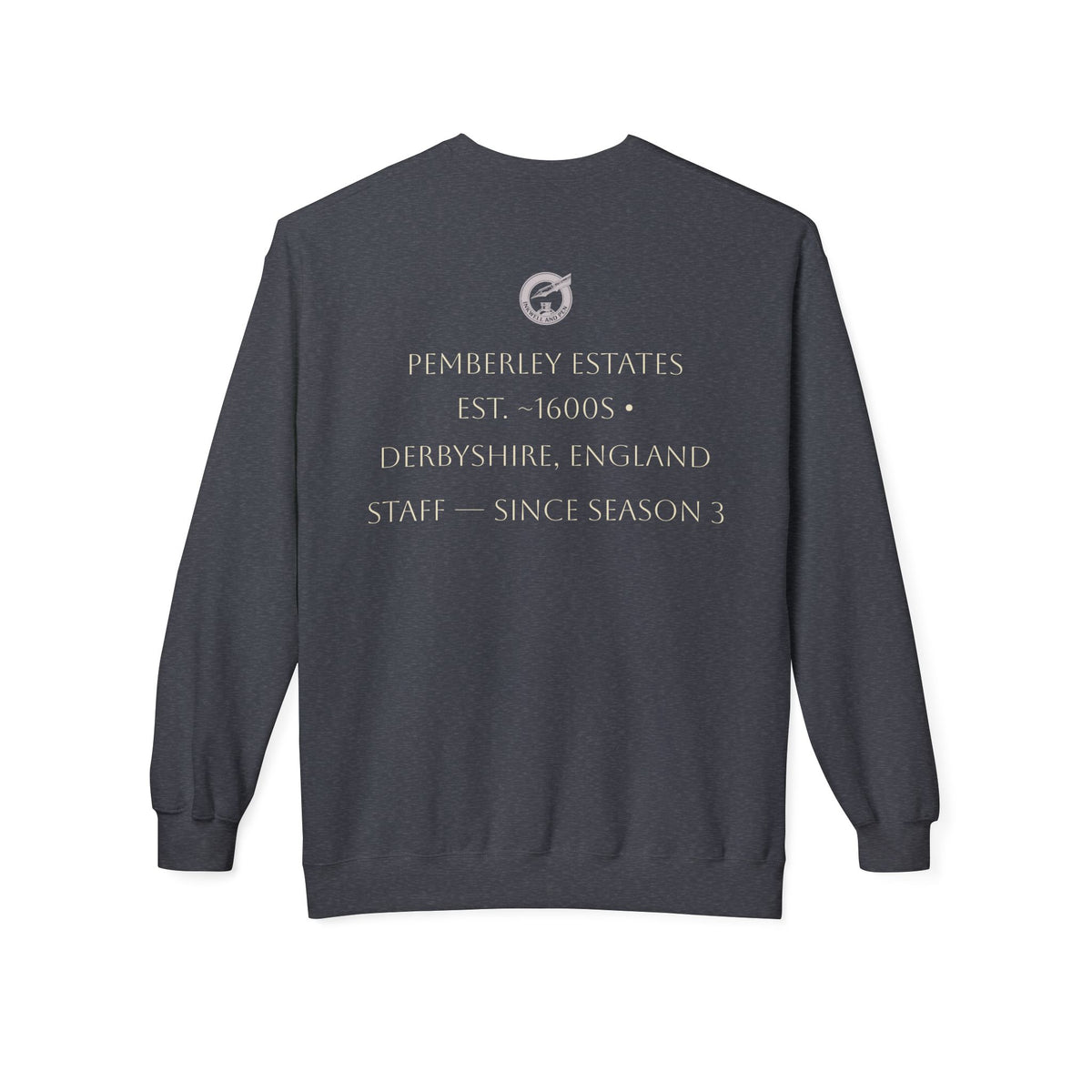 Pemberley Estate Crewneck Sweatshirt — Jane Austen Cozy Literary Pullover