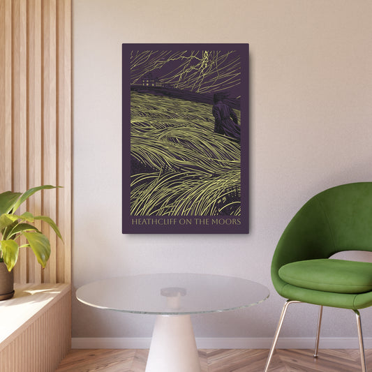 "Heathcliff on the Moors" -  Gothic Literary Wall Decor Metal Print