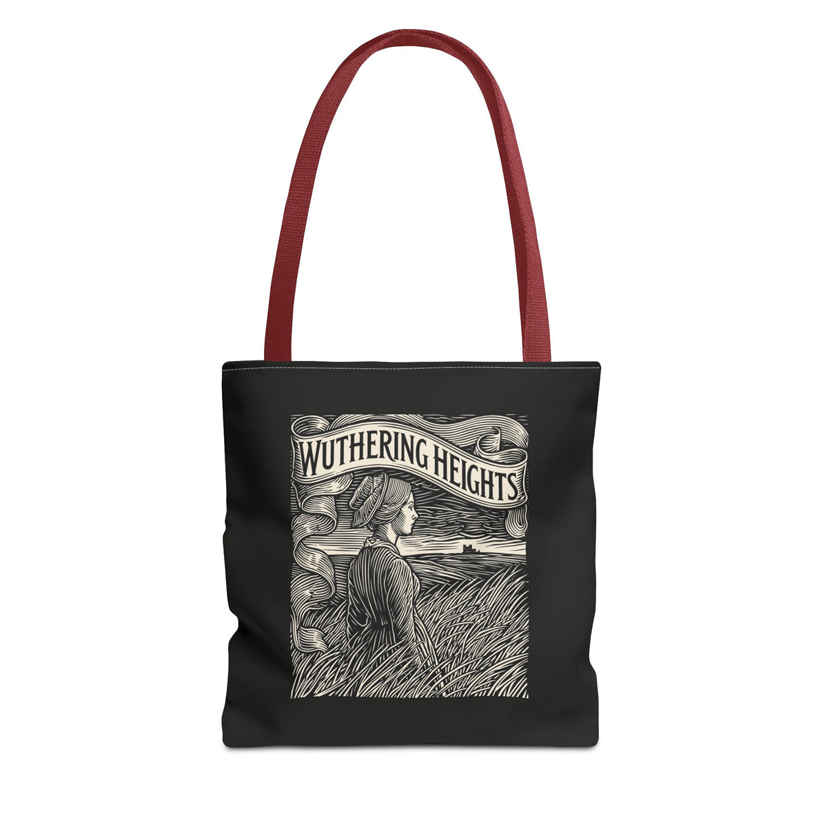 Wuthering Heights Illustrated Tote Bag — Gothic Novel Literary Canvas Tote