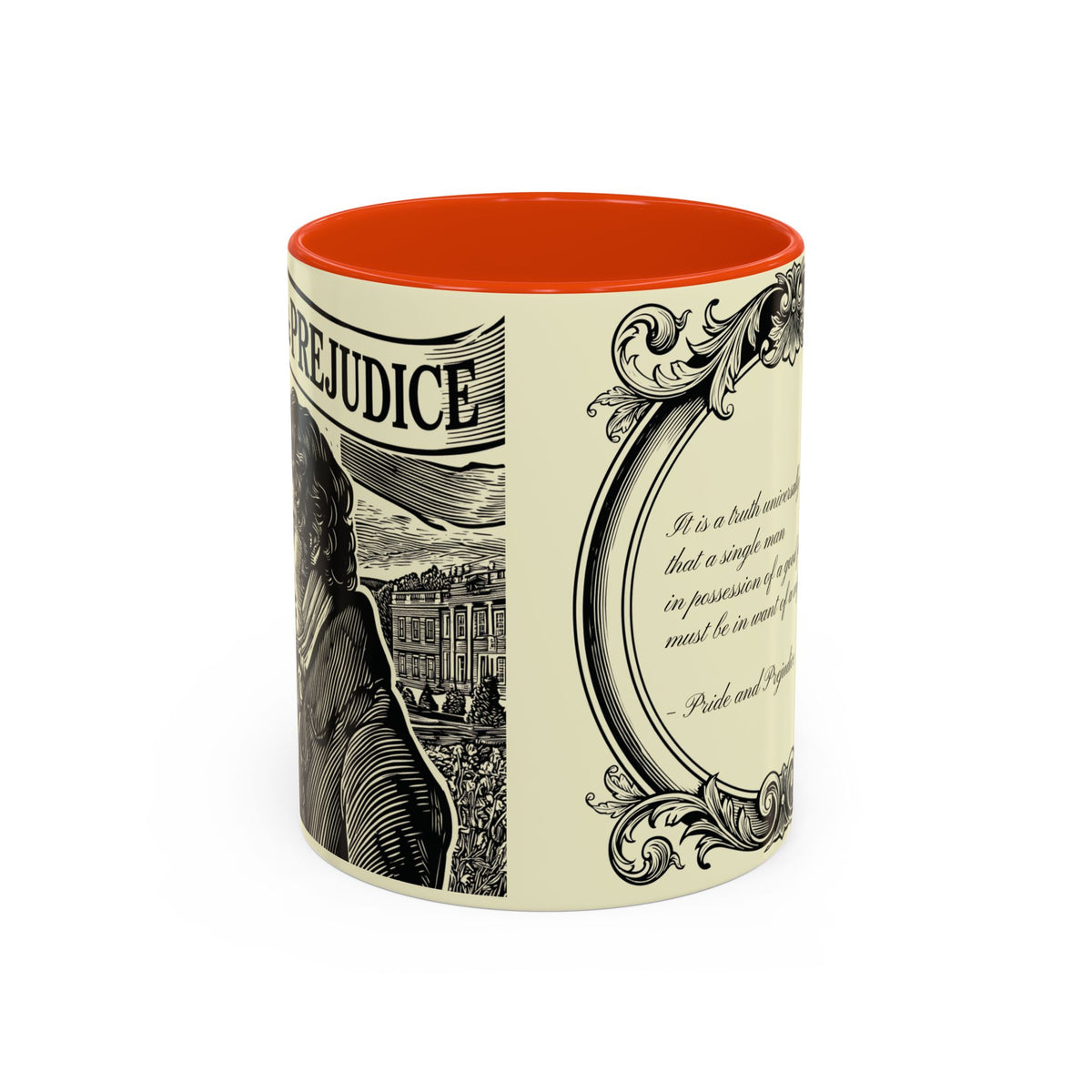 Pride and Prejudice Quote Mug — “Mr. Darcy at Pemberley” Vintage Jane Austen Coffee Cup (11oz/15oz)
