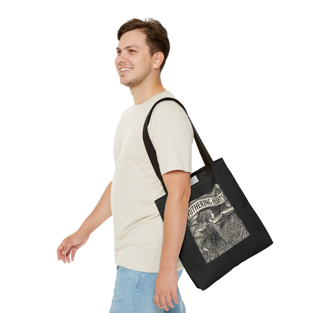 Wuthering Heights Illustrated Tote Bag — Gothic Novel Literary Canvas Tote
