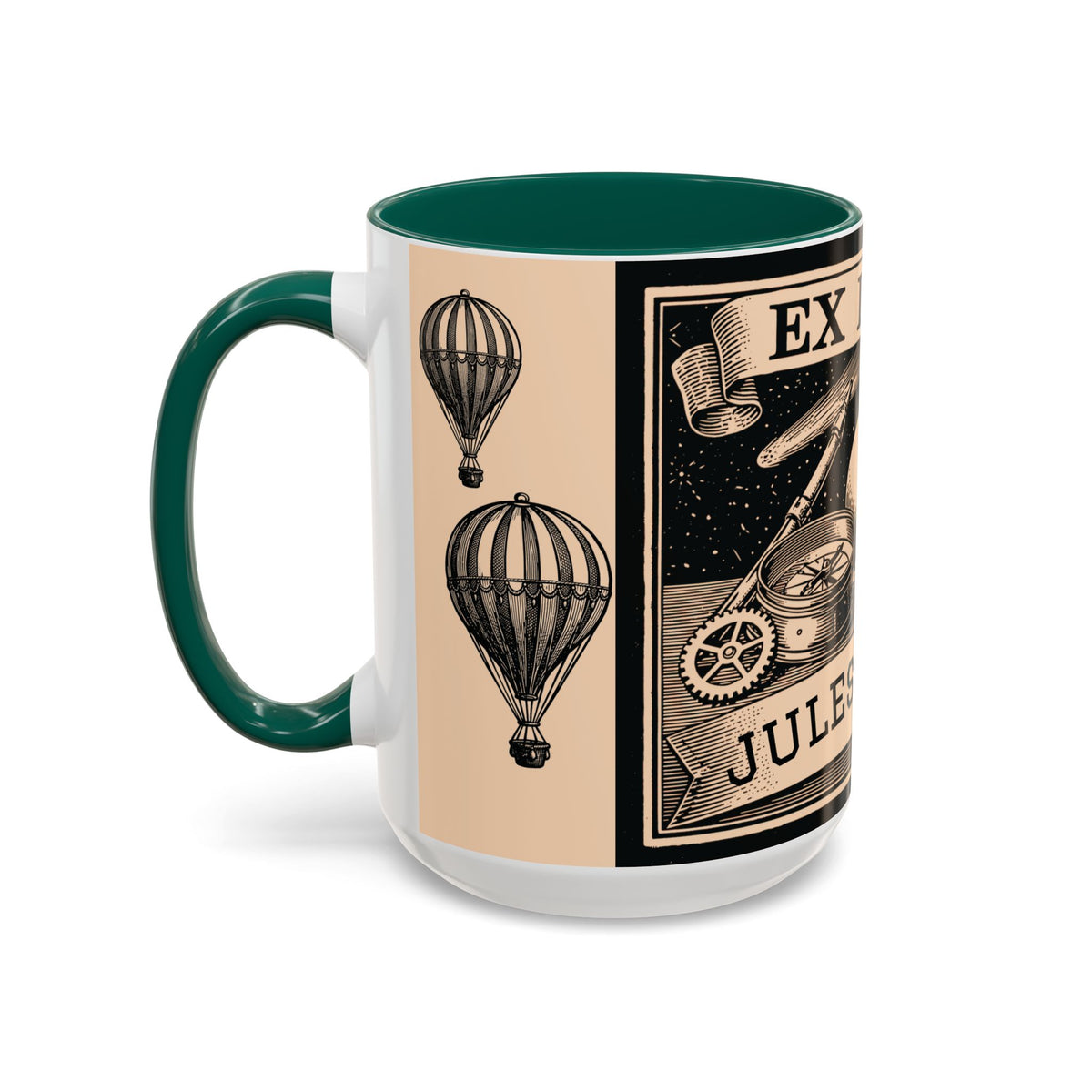 Jules Verne Ex Libris Vintage Science Fiction Coffee Mug (11oz & 15oz)