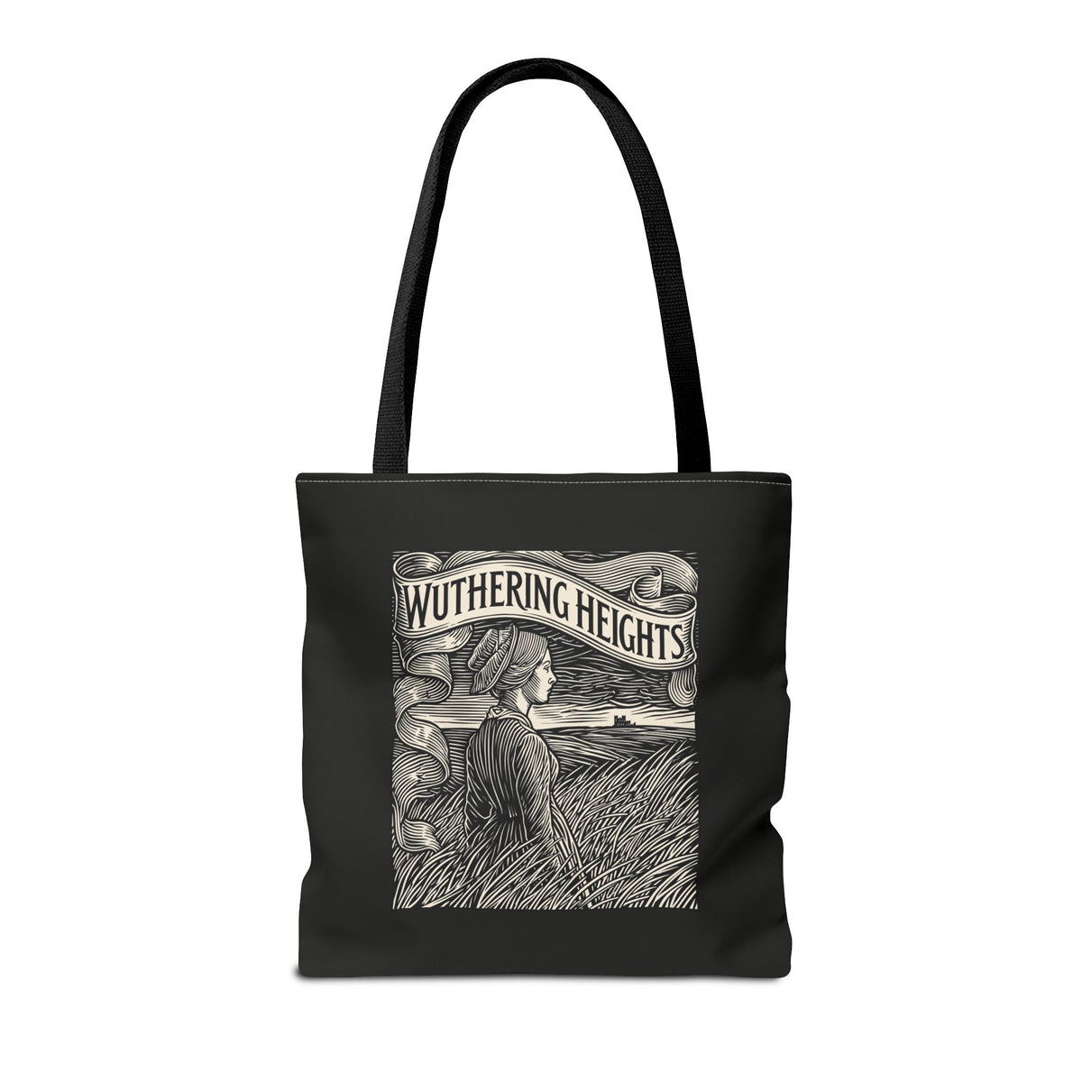 Wuthering Heights Illustrated Tote Bag — Gothic Novel Literary Canvas Tote