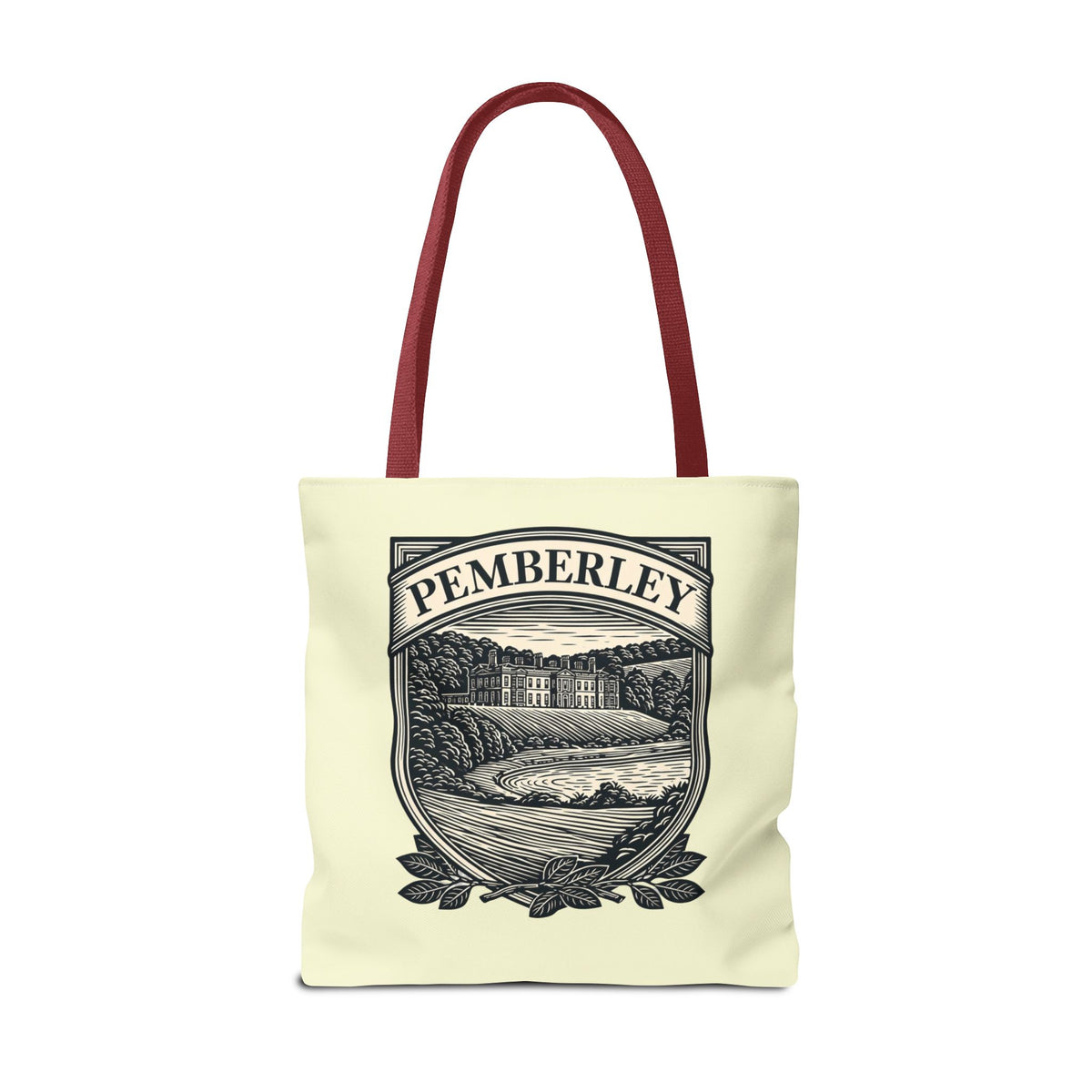 Pemberley Crest Tote Bag — Regency Manor Vintage Shield Canvas Tote