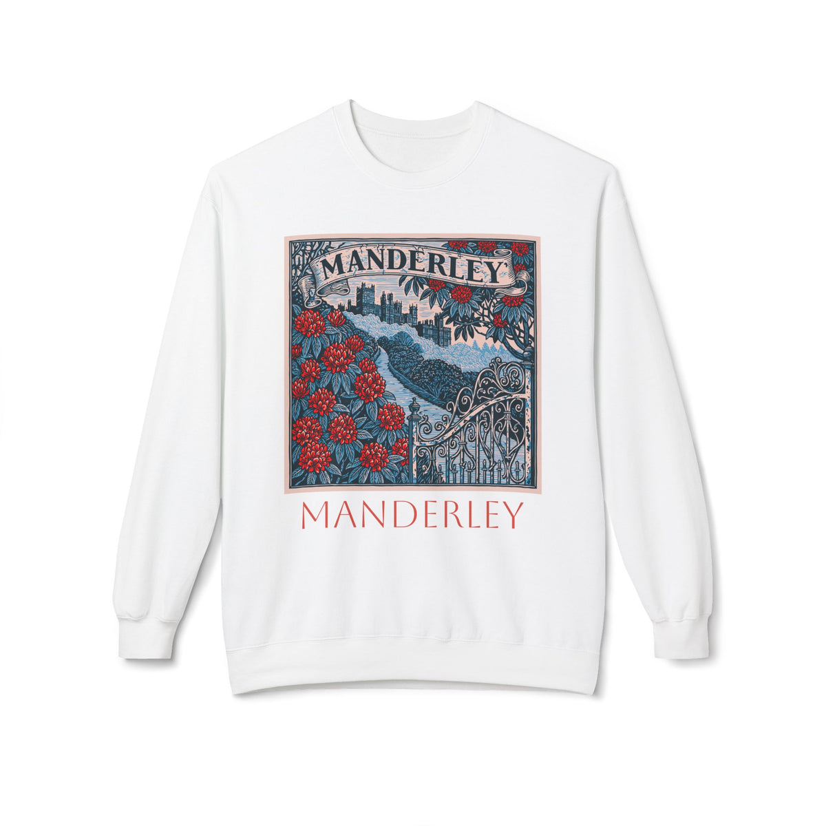 Manderley Vintage Graphic Sweatshirt — Gothic Rose Estate Crewneck