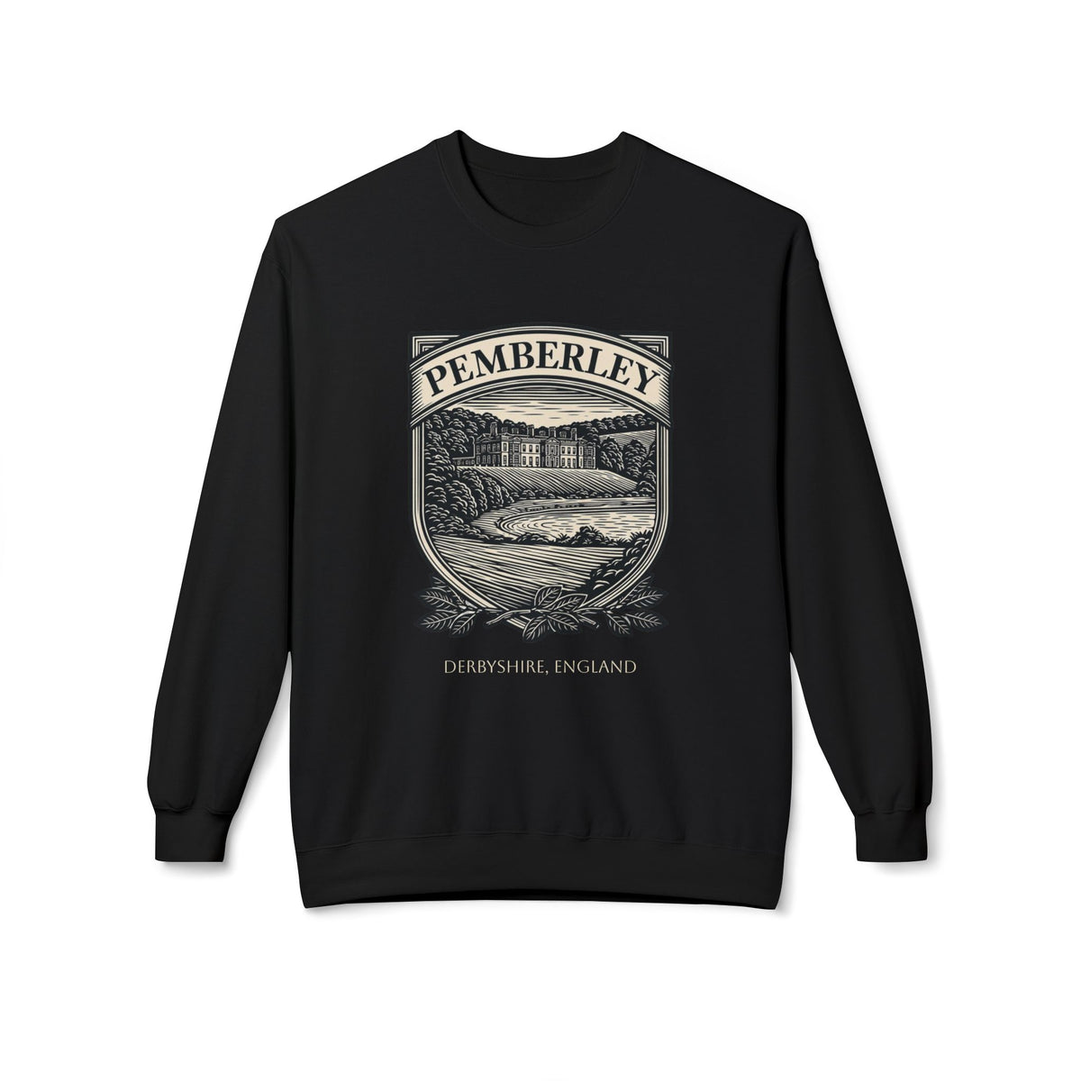 Pemberley Estate Crewneck Sweatshirt — Jane Austen Cozy Literary Pullover