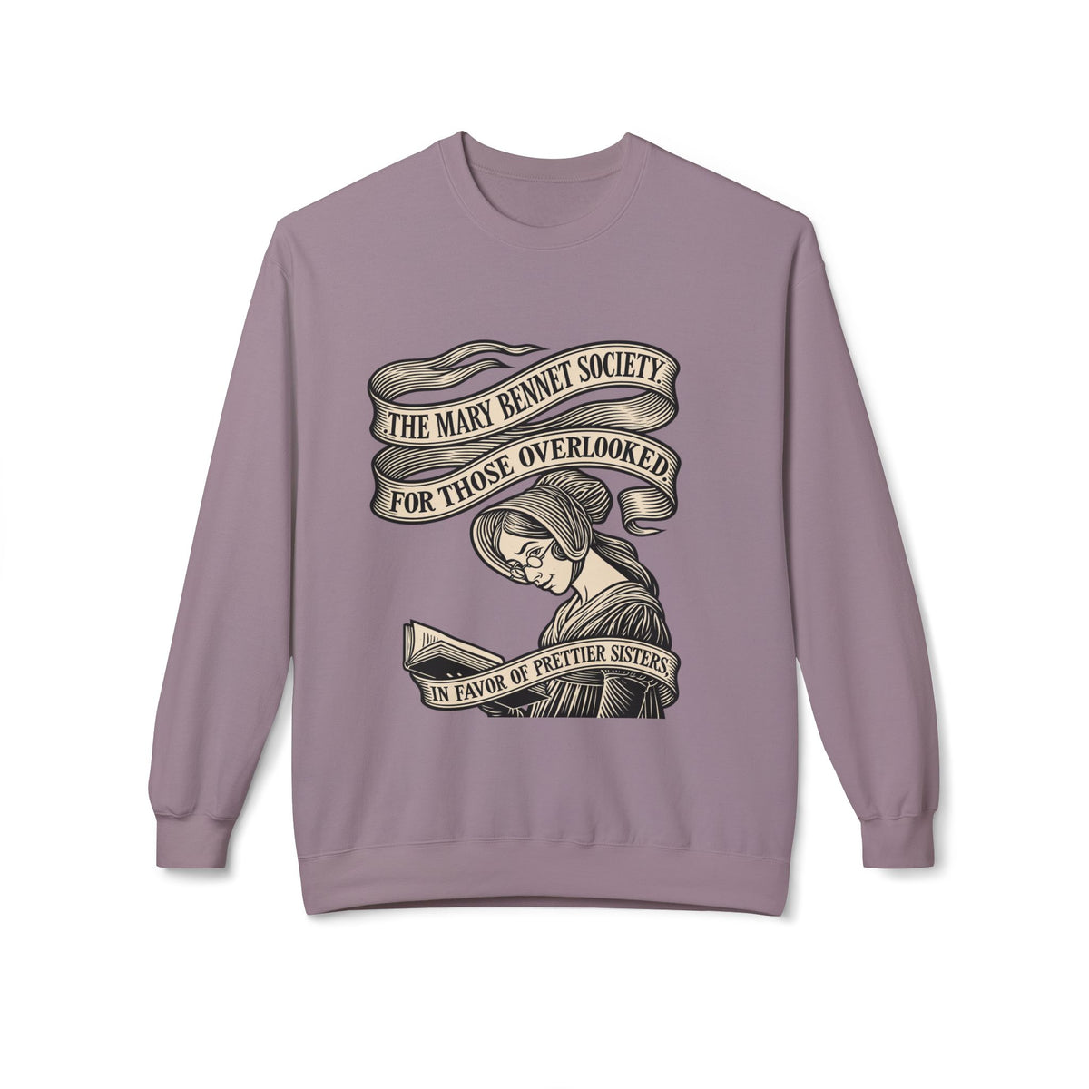 Crewneck Sweatshirt — “The Mary Bennet Society for Those Overlooked” Literary Pride Pullover