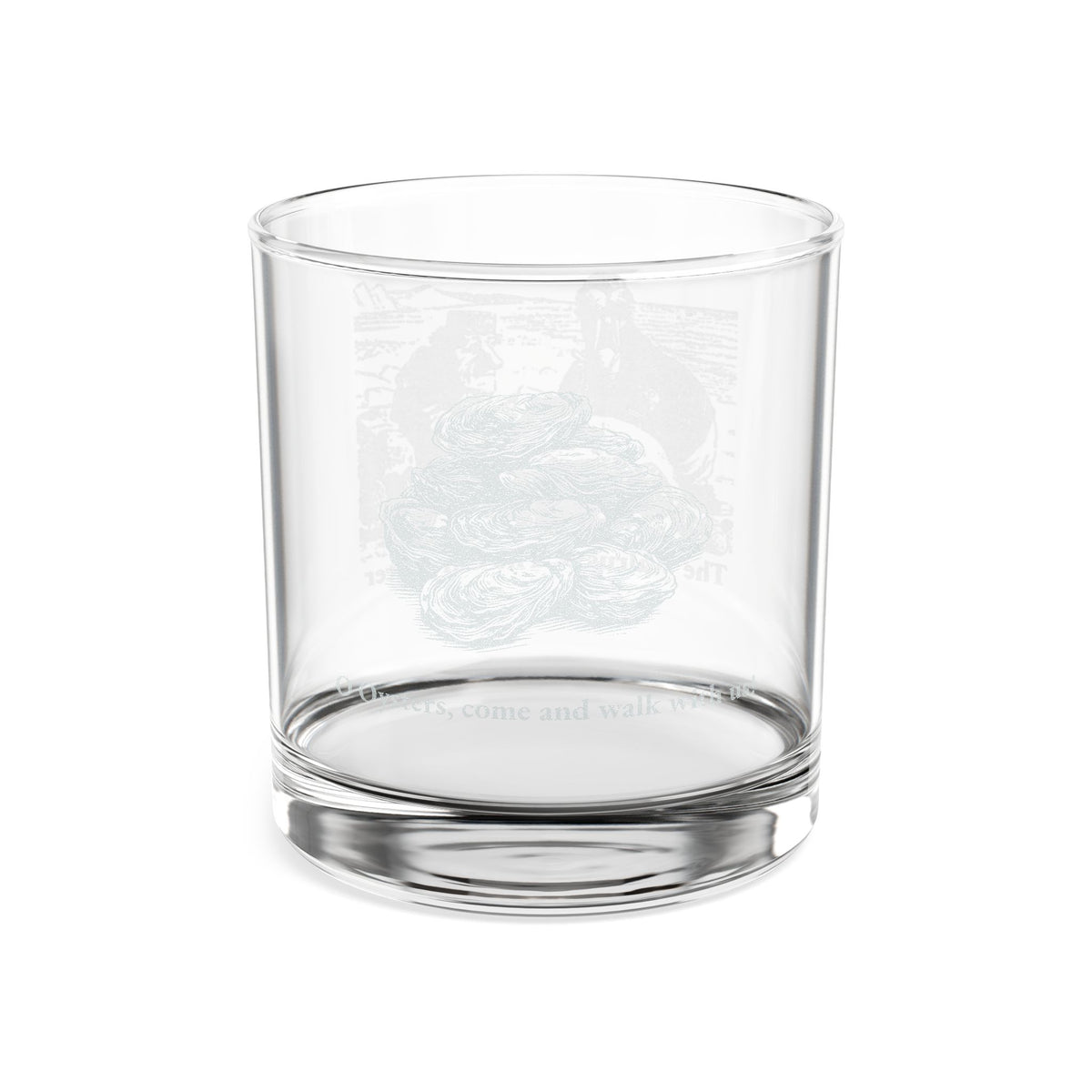 Walrus & Carpenter Whiskey Glass - "O Oysters come... — 10.5 oz Crystal Tumbler