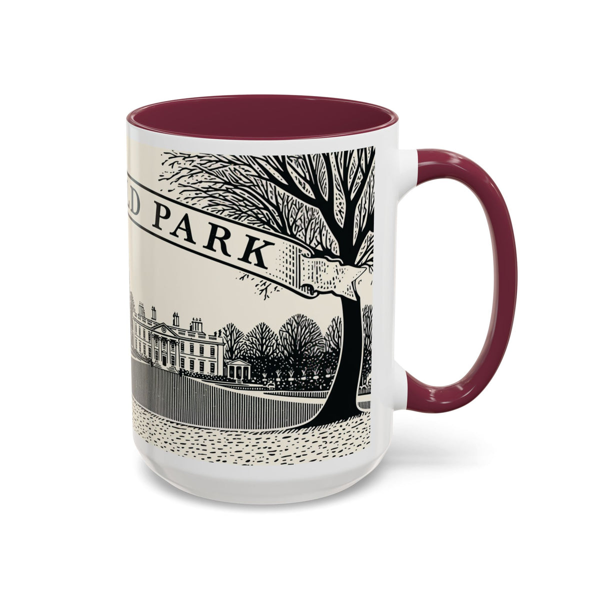 Mansfield Park illustration Mug | Peacock & Estate ceramic mug