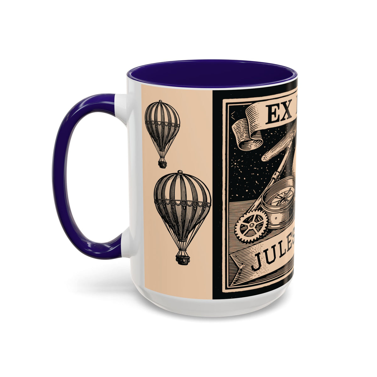 Jules Verne Ex Libris Vintage Science Fiction Coffee Mug (11oz & 15oz)