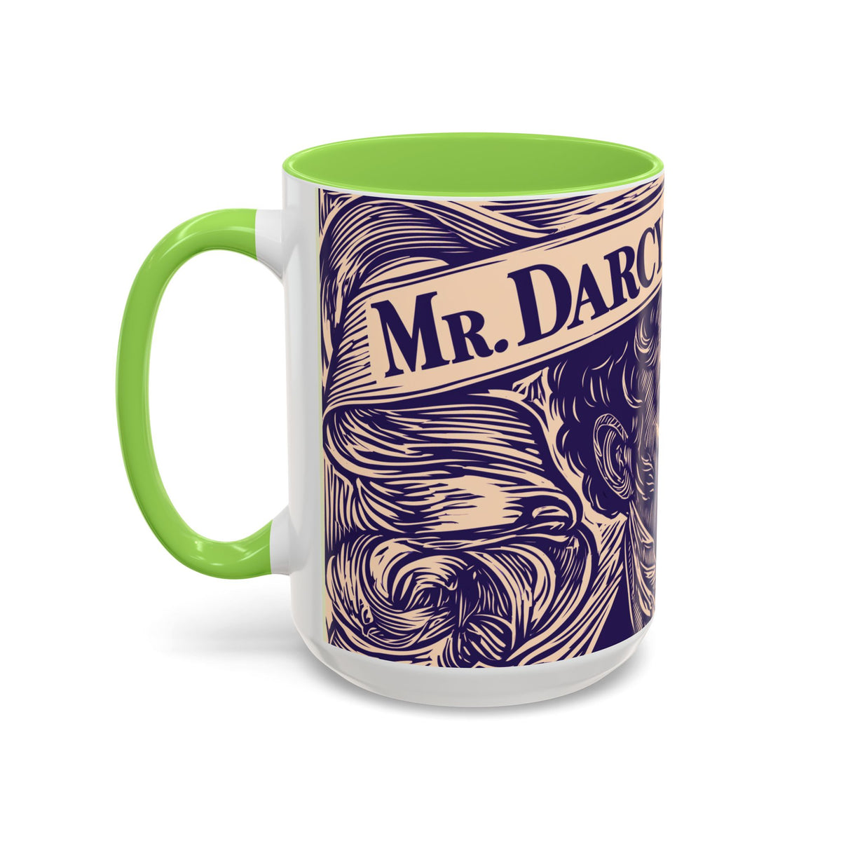 Darcy On My Mind Ceramic Mug — Jane Austen Literary Coffee Cup (11oz/15oz)