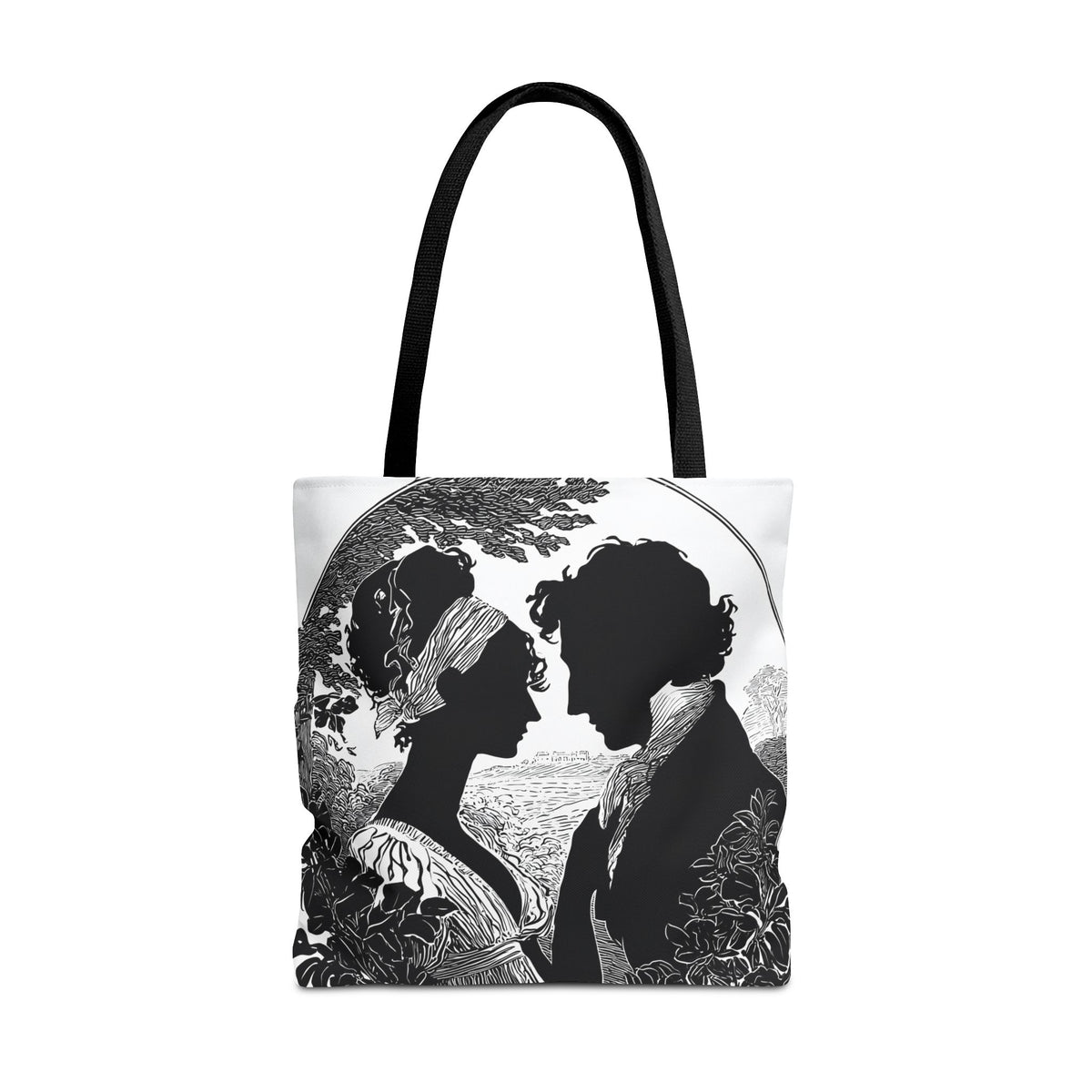 Silhouette Romance Tote Bag — Vintage Regency Couple