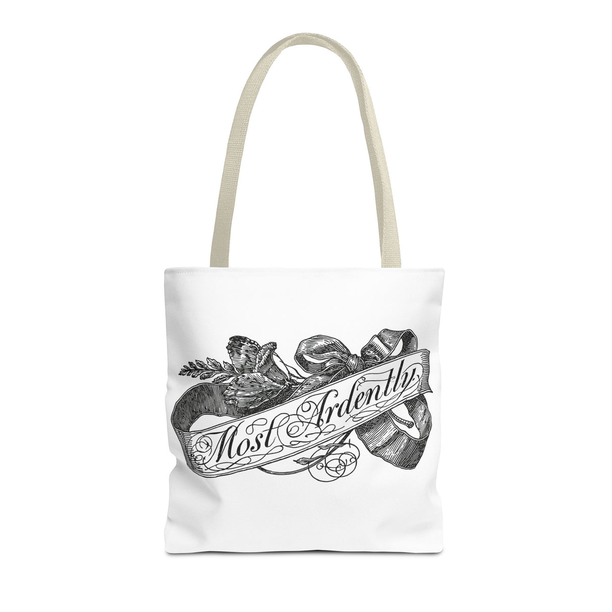 Regency Ribbon Banner Tote — Most Ardently