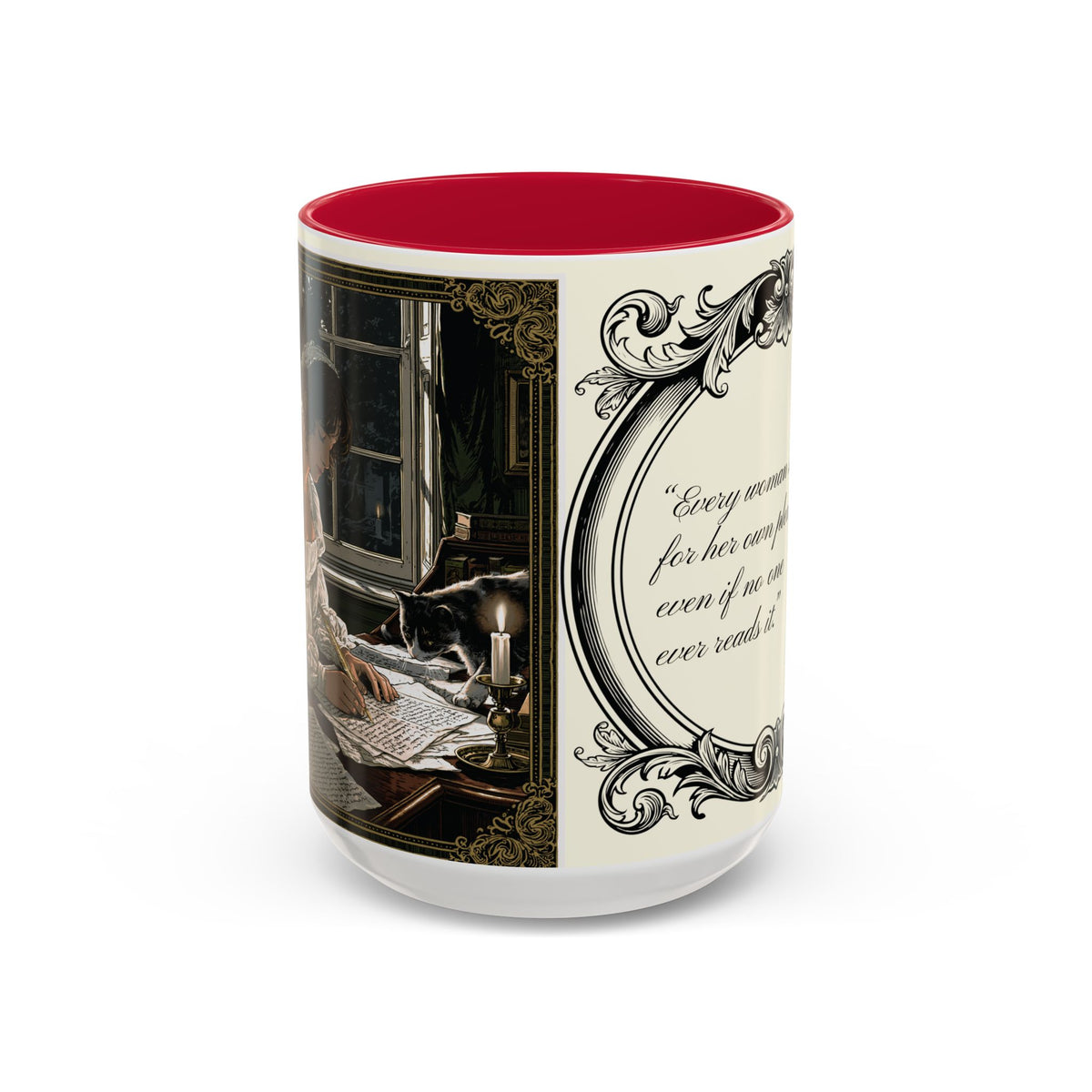 Jane Austen Quote Mug — “Every woman should write...” (11oz & 15oz)