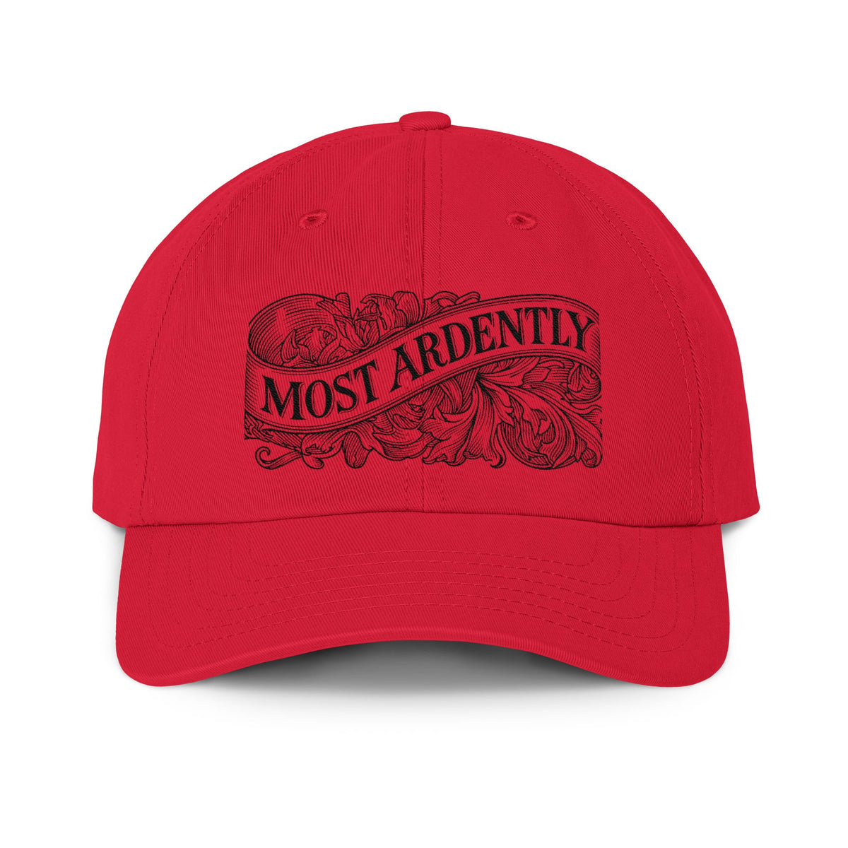 'Most Ardently' Vintage Engraving —  Dark Lettering Outdoor Cap