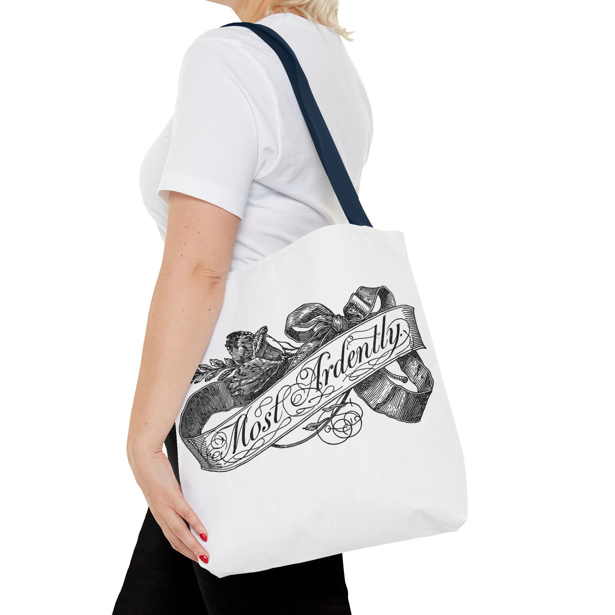 Regency Ribbon Banner Tote — Most Ardently