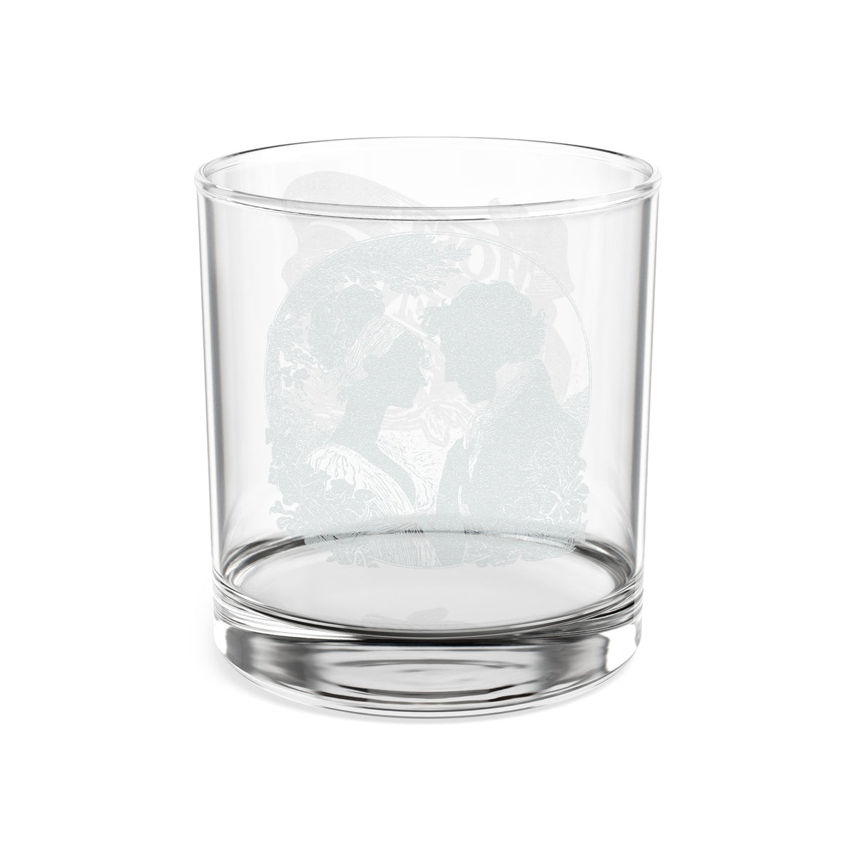 “Most Ardently” Embrace Silhouette — Engraved Whiskey Glass 10.5oz