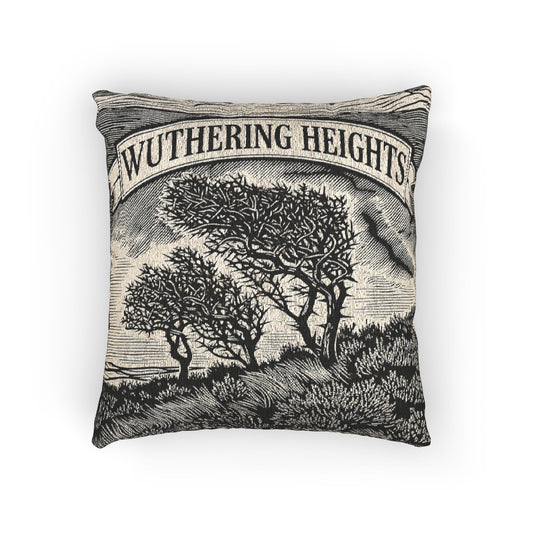 x Wuthering Heights Woven Pillow | Emily Brontë Literary Tapestry Pillow