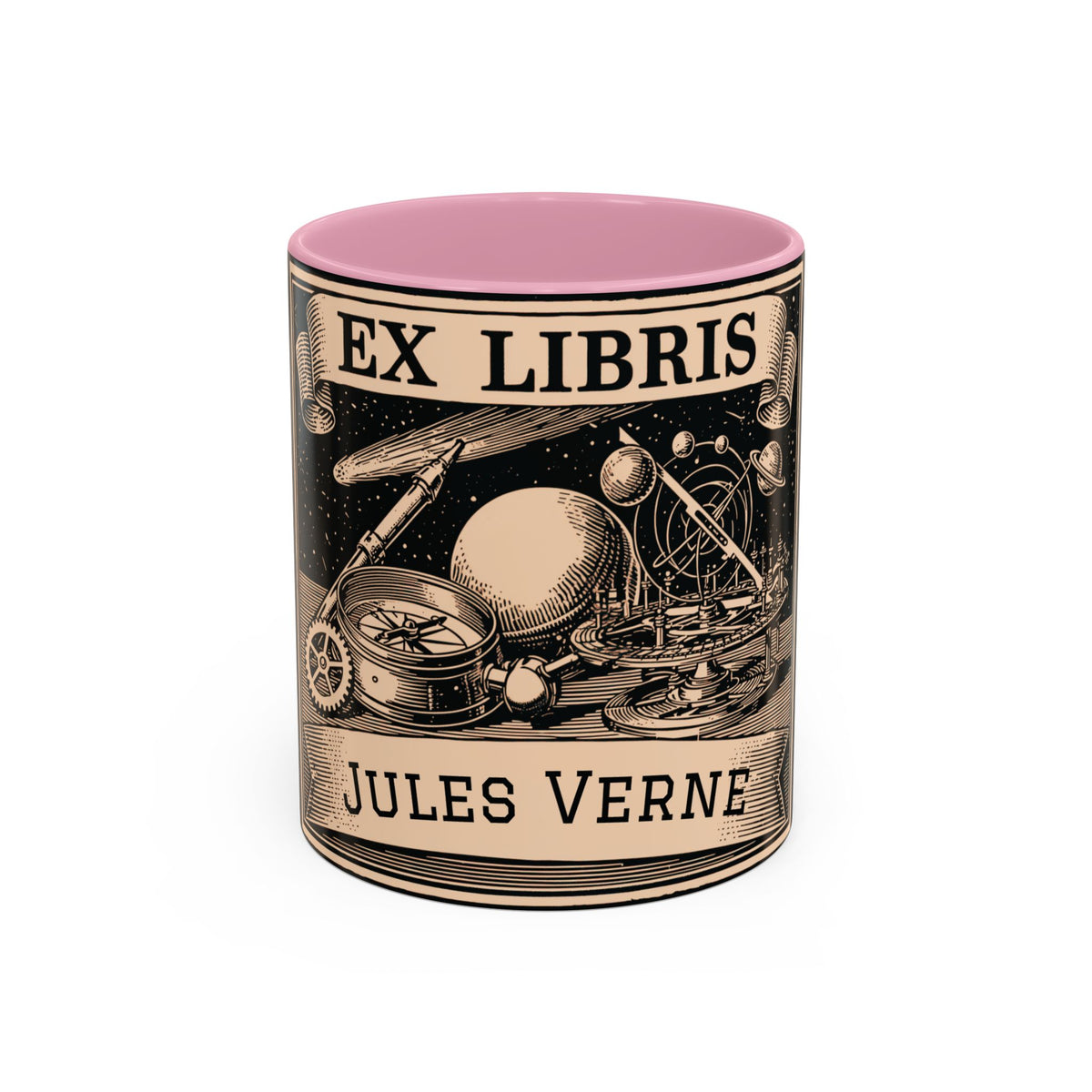 Jules Verne Ex Libris Vintage Science Fiction Coffee Mug (11oz & 15oz)