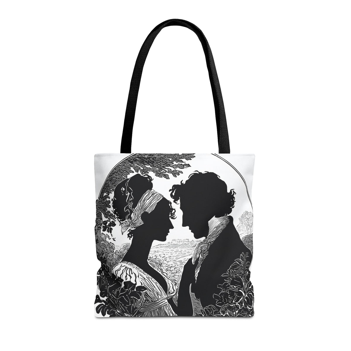 Silhouette Romance Tote Bag — Vintage Regency Couple