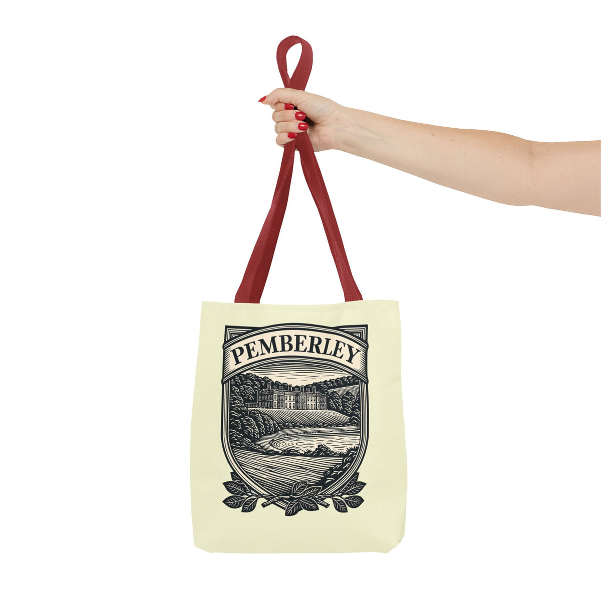 Pemberley Crest Tote Bag — Regency Manor Vintage Shield Canvas Tote
