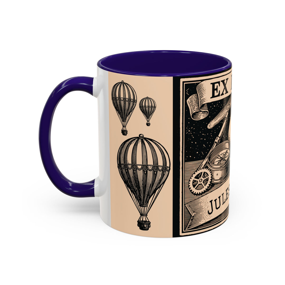 Jules Verne Ex Libris Vintage Science Fiction Coffee Mug (11oz & 15oz)