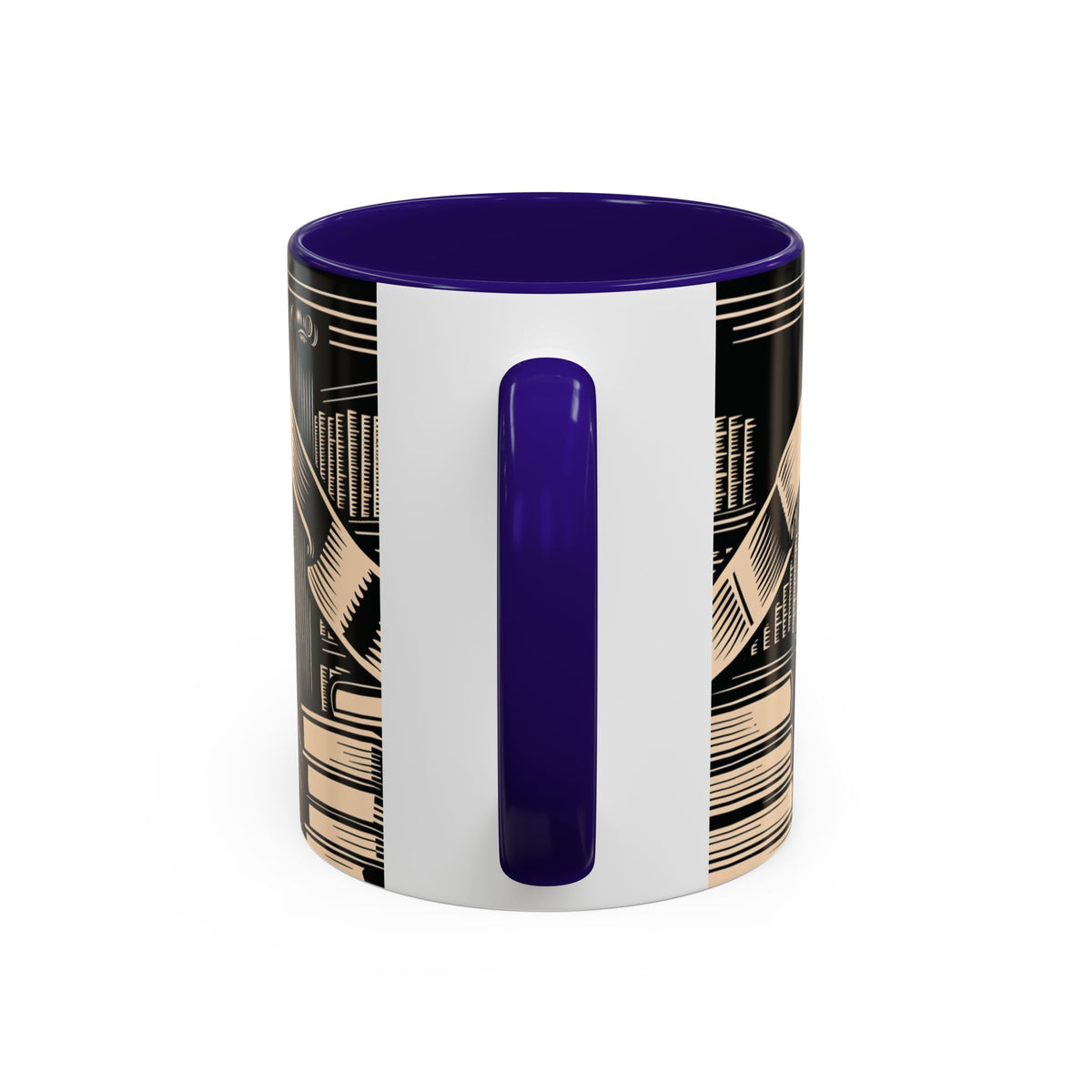 x Nevermore Raven woodcut illustration Mug | Edgar Allan Poe inspired