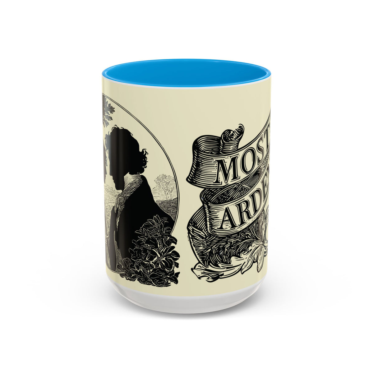 Most Ardently Floral Coffee Mug — Vintage Romantic Quote Mug (11oz & 15oz)