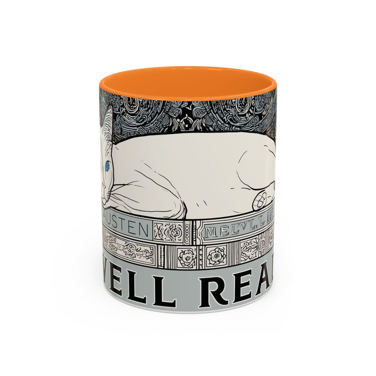 Well Read Siamese Cat Mug | Color Accent Ceramic Mug