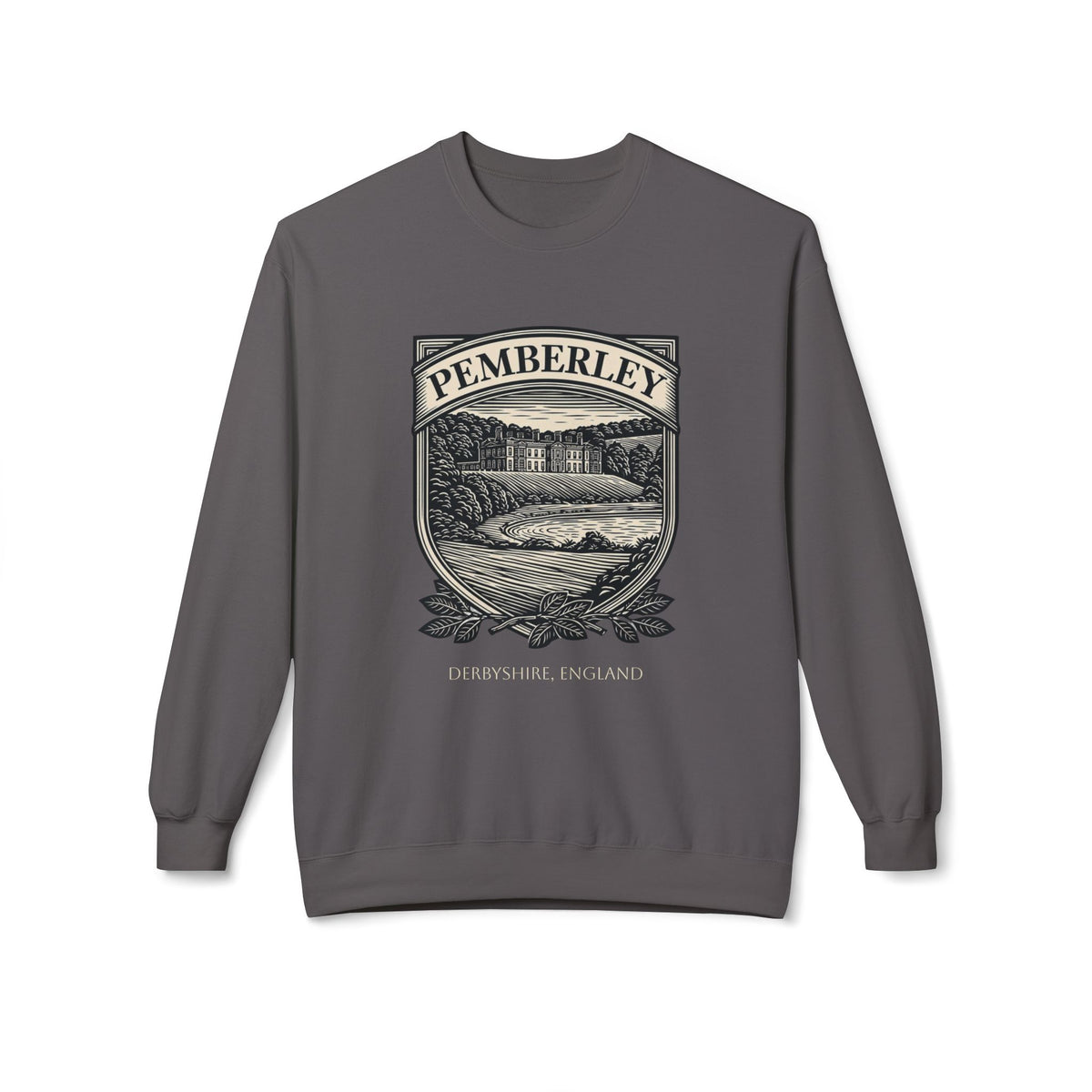 Pemberley Estate Crewneck Sweatshirt — Jane Austen Cozy Literary Pullover