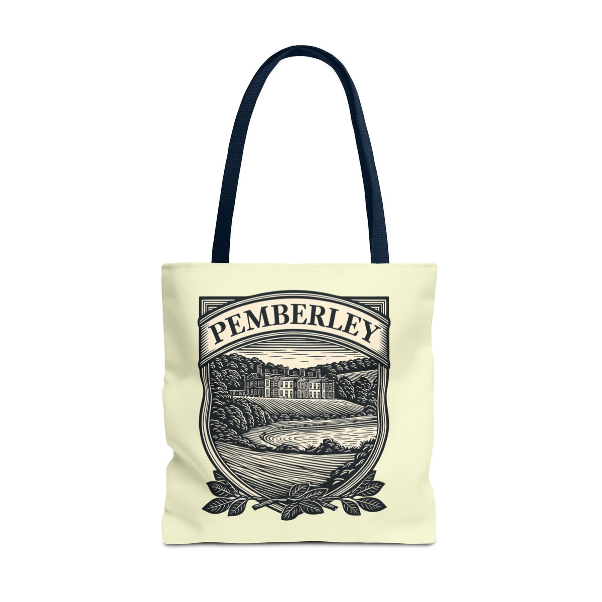 Pemberley Crest Tote Bag — Regency Manor Vintage Shield Canvas Tote