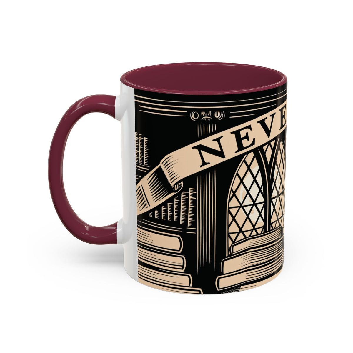 x Nevermore Raven woodcut illustration Mug | Edgar Allan Poe inspired