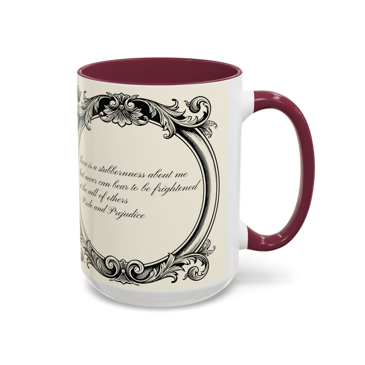 Quote from Pride & Prejudice Vintage Floral Mug — “Pride & Prejudice” Ceramic Book Lover Mug (11oz/15oz)