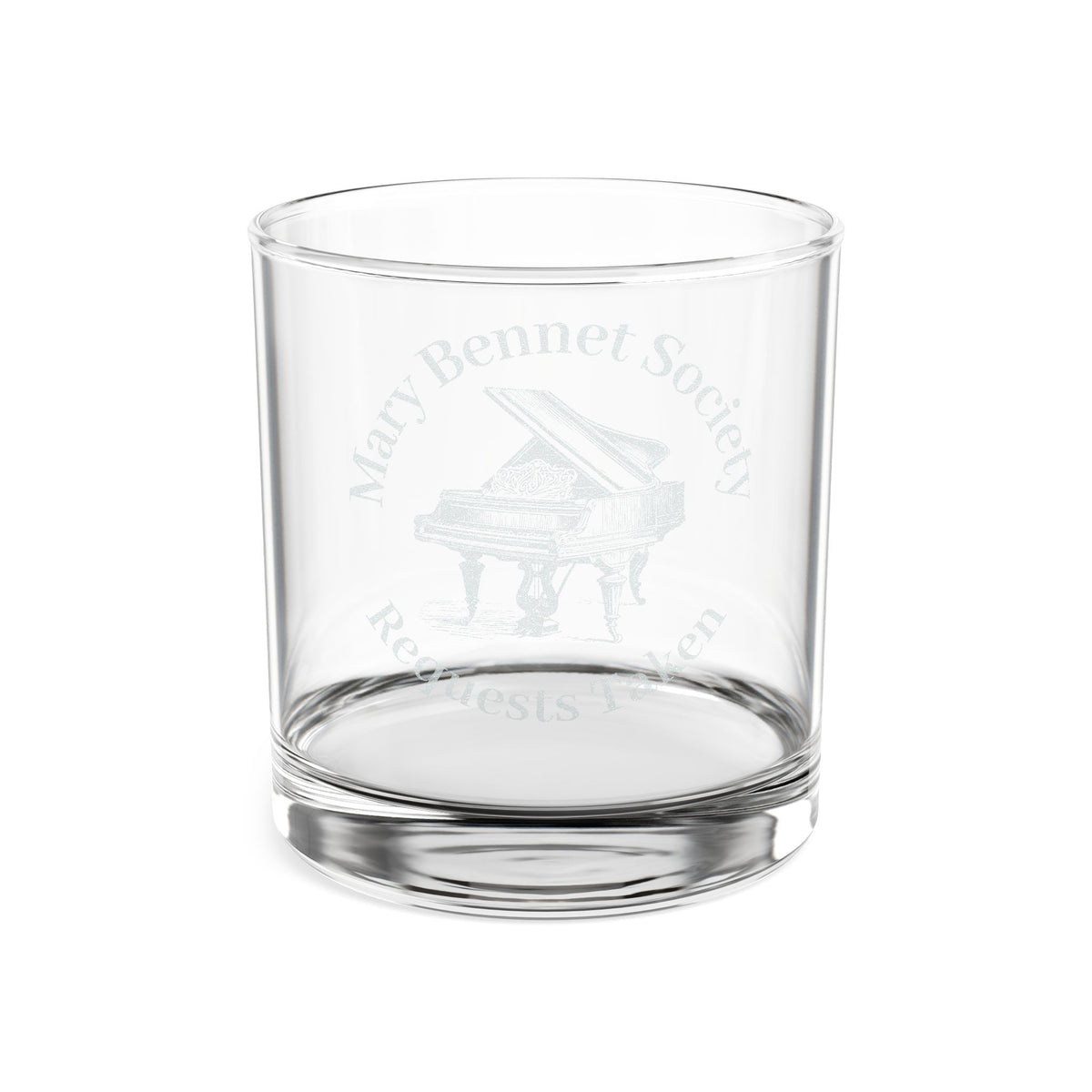 Mary Bennet's Recital — Pianoforte Engraved 10.5oz Whiskey Glass