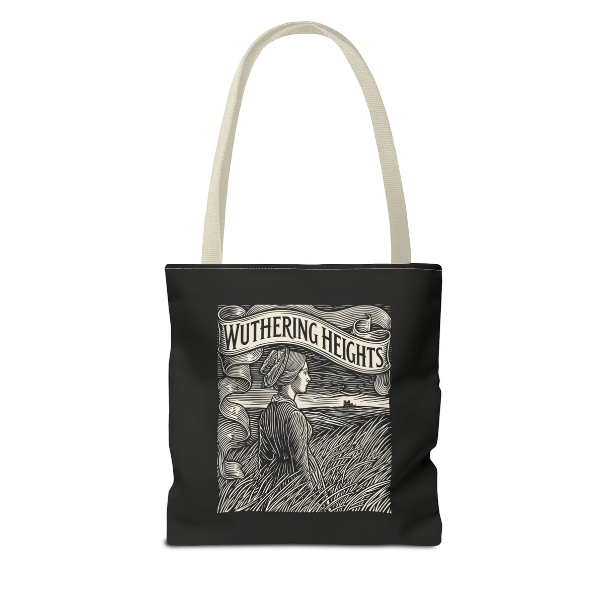 Wuthering Heights Illustrated Tote Bag — Gothic Novel Literary Canvas Tote
