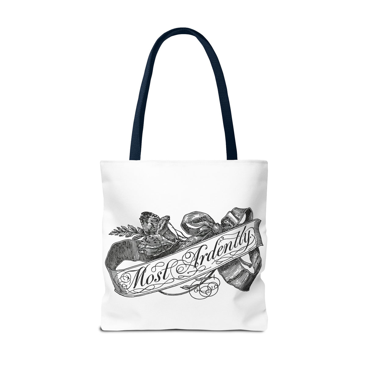 Regency Ribbon Banner Tote — Most Ardently