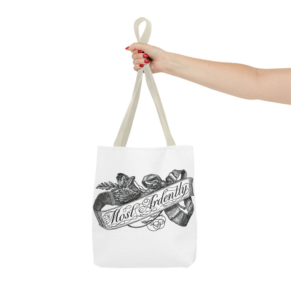 Regency Ribbon Banner Tote — Most Ardently