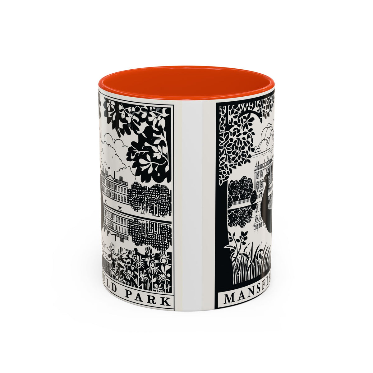 Mansfield Park Peacock Illustration Mug | Vintage Etching Wraparound